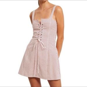 Callipygian Opening Ceremony heart print corset dress size 6.